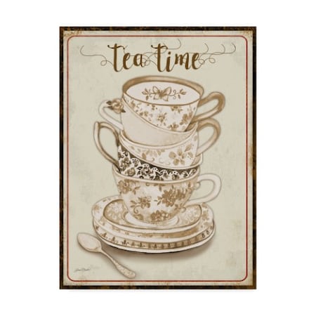 Jean Plout 'Watercolor Teacups 2' Canvas Art,24x32